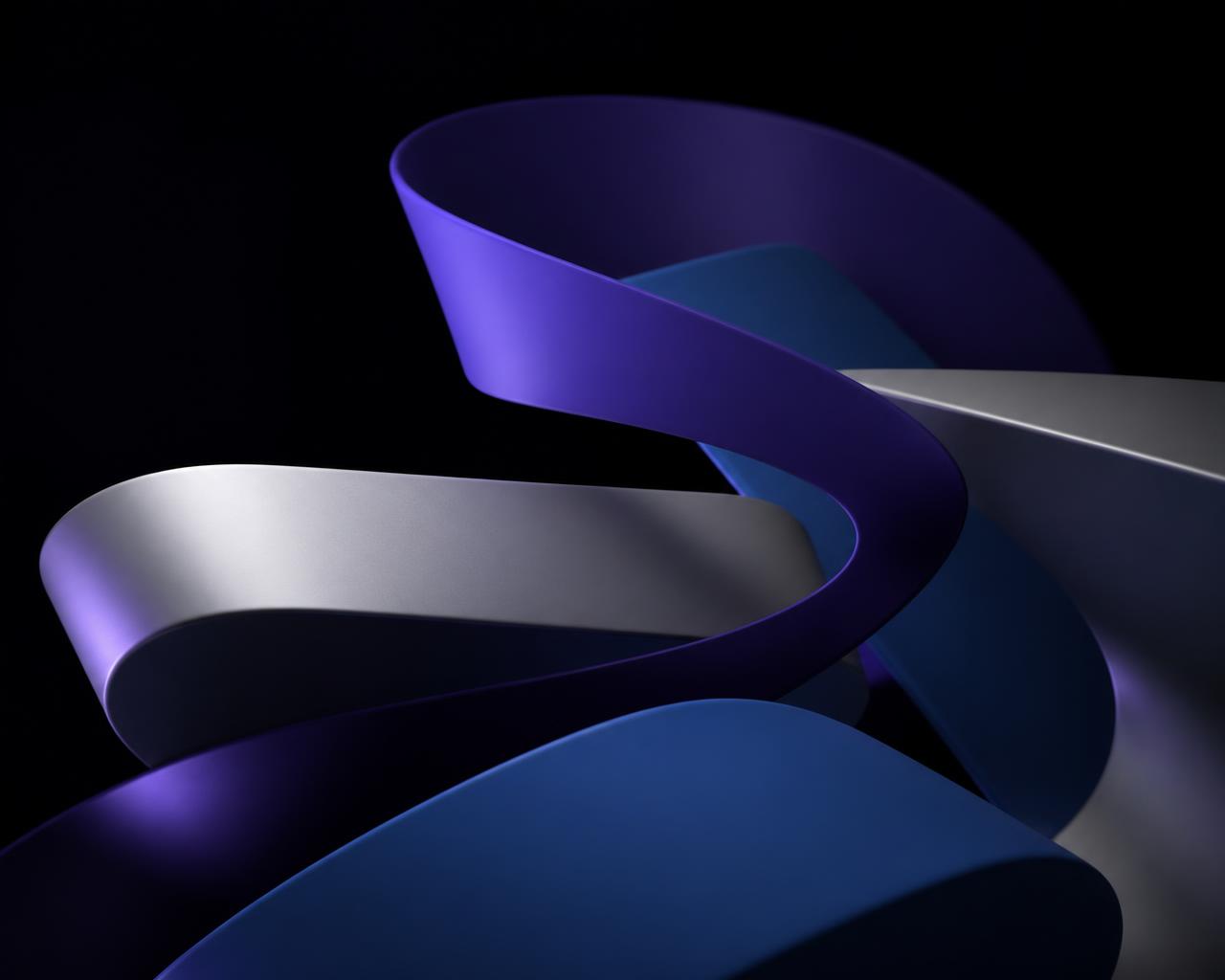 Abstract geometric composition representing connected operating systems